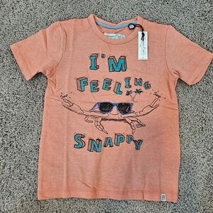 Sovereign Code Graphic T-Shirt Kid Size 5 Coral NEW Snappy Crab Beach Tee Summer